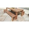 1.6m Reclaimed Teak Outdoor Open Slatted Backless Bench - 3