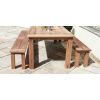 1.6m Reclaimed Teak Outdoor Open Slatted Backless Bench - 4