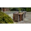 2.4m Reclaimed Teak Outdoor Open Slatted Table with 8 Donna Armchairs - 4