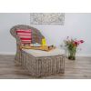Riviera Natural Wicker Lounger Chair with Footstool - 6