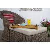 Riviera Natural Wicker Lounger Chair with Footstool - 8