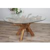 1.5m x 1.2m Reclaimed Teak Root Oval Dining Table - 1