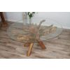 1.5m x 1.2m Reclaimed Teak Root Oval Dining Table - 0