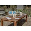 3m Reclaimed Teak Outdoor Open Slatted Table with 2 Backless Benches & 2 Donna Armchairs - 5
