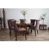 1.5m x 1.2m Reclaimed Teak Root Oval Dining Table with 4 Windsor Ring Back Dining Chairs - 3