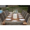 3m Reclaimed Teak Outdoor Open Slatted Table with 10 Latifa Chairs & 2 Armchairs  - 3