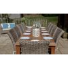 3m Reclaimed Teak Outdoor Open Slatted Table with 10 Latifa Chairs & 2 Armchairs  - 4