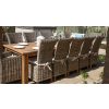 3m Reclaimed Teak Outdoor Open Slatted Table with 10 Latifa Chairs & 2 Armchairs  - 7