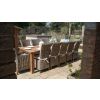 3m Reclaimed Teak Outdoor Open Slatted Table with 10 Latifa Chairs & 2 Armchairs  - 8