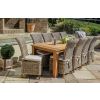 2.4m Reclaimed Teak Outdoor Open Slatted Table with 10 Latifa Chairs - 1