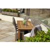 2.4m Reclaimed Teak Outdoor Open Slatted Table with 10 Latifa Chairs - 4