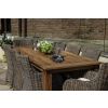 2.4m Reclaimed Teak Outdoor Open Slatted Table with 8 Donna Armchairs - 7