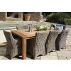 2.4m Reclaimed Teak Outdoor Open Slatted Table with 8 Donna Armchairs - 3