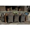 2.4m Reclaimed Teak Outdoor Open Slatted Table with 8 Donna Armchairs - 5