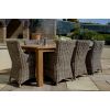 2.4m Reclaimed Teak Outdoor Open Slatted Table with 8 Donna Armchairs - 6