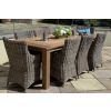 2.4m Reclaimed Teak Outdoor Open Slatted Table with 8 Donna Armchairs - 2