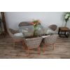 1.5m x 1.2m Reclaimed Teak Root Rectangular Dining Table with 4 Scandi Chairs  - 4