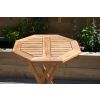 60cm Teak Octagonal Folding Table - 4