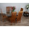 1.5m x 1.2m Reclaimed Teak Root Rectangular Dining Table with 4 Vikka Chairs - 3
