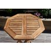 60cm Teak Octagonal Folding Table - 5