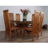 1.5m x 1.2m Reclaimed Teak Root Rectangular Dining Table with 4 Vikka Chairs - 5
