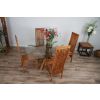 1.5m x 1.2m Reclaimed Teak Root Rectangular Dining Table with 4 Vikka Chairs - 0