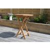 60cm Teak Octagonal Folding Table - 7