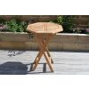 60cm Teak Octagonal Folding Table - 1