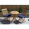 60cm Teak Octagonal Folding Table - 2