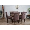 1.5m x 1.2m Reclaimed Teak Root Rectangular Dining Table with 4 Windsor Ring Back Dining Chairs - 6