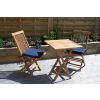 60cm Teak Square Folding Table - 8