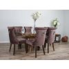 1.5m x 1.2m Reclaimed Teak Root Rectangular Dining Table with 4 Windsor Ring Back Dining Chairs - 9