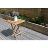 60cm Teak Square Folding Table - 2