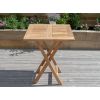 70cm Teak Square Folding Table - 1