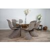 1.5m x 1.2m Reclaimed Teak Root Rectangular Dining Table with 4 Zorro Chairs  - 3