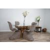 1.5m x 1.2m Reclaimed Teak Root Rectangular Dining Table with 4 Zorro Chairs  - 1