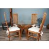 1.2m Reclaimed Teak Root Circular Dining Table with 4 Vikka Chairs - 5