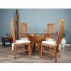 1.2m Reclaimed Teak Root Circular Dining Table with 4 Vikka Chairs - 6