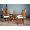 1.5m x 1.2m Reclaimed Teak Root Oval Dining Table with 4 Vikka Chairs - 5