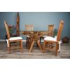 1.5m x 1.2m Reclaimed Teak Root Oval Dining Table with 4 or 6 Santos Chairs - 3