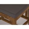 1.4m Square Teak Root Block Dining Table with 6 Santos Chairs - 5