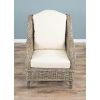 Jumo Natural Wicker Armchair and Footstool Set - 4