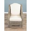 Jumo Natural Wicker Armchair and Footstool Set - 4