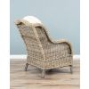 Jumo Natural Wicker Armchair and Footstool Set - 5