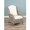 Jumo Natural Wicker Armchair and Footstool Set - 3