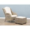 Jumo Natural Wicker Armchair and Footstool Set - 1