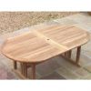 1.9m Teak Oval Pedestal Table with 8 Marley Chairs - 1
