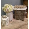 Small Natural Wicker Laundry Basket - 0