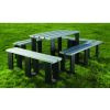 Recycled Plastic Modular Set - Table, U Seat & Bench - 0