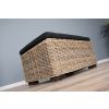 Natural Wicker Glass Topped Coffee Table - 3